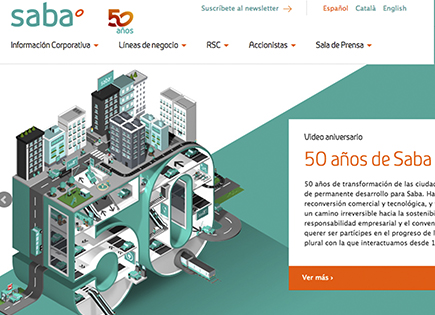 Saba Infraestructures corporate website