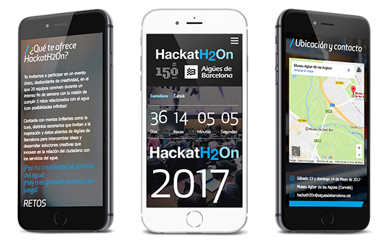 HackatH2On website for Aigües de Barcelona